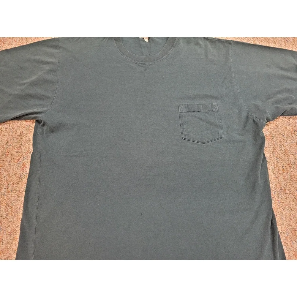 J Crew Shirt Mens XL Green Oarsman Pocket Crew Neck Short Sleeve Vintage Y2K
